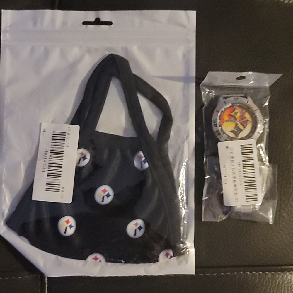 Pittsburgh steelers watch and mask